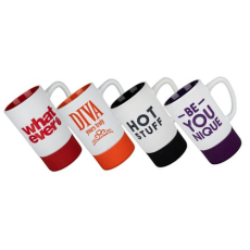 Printed Mug with Rubber Base, Assorted 500ml